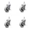 Service Caster 3 Inch Thermoplastic Wheel 8mm Threaded Stem Caster Set with Brakes SCC, 4PK SCC-TS05S310-TPRS-SLB-M815-4 - alternate 1